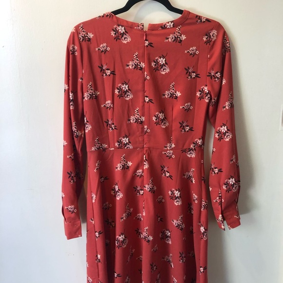 LOFT Floral Long-Sleeved Dress - Picture 2 of 3